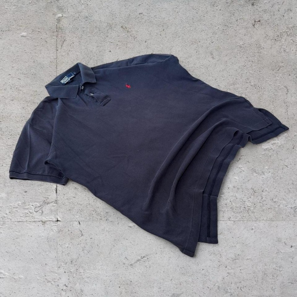 Mens‎ vintage Navy with red pony Y2K Ralph Lauren grunge Polo shirt size Large